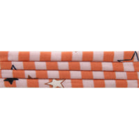 Gestreift Orange Weiss & Sterne