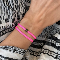 N*ITIAL Armband Buchstaben schwarz