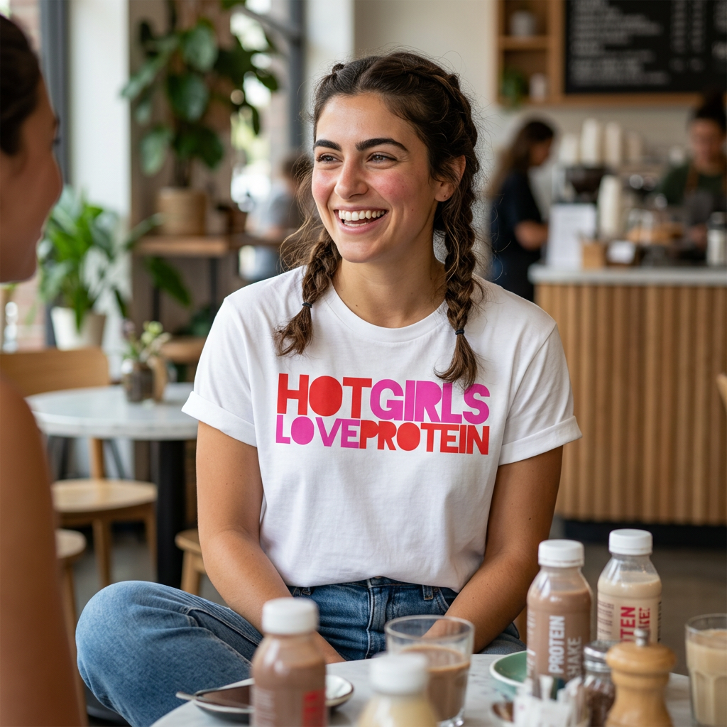 Tshirt "HOT GIRLS LOVE PROTEIN"