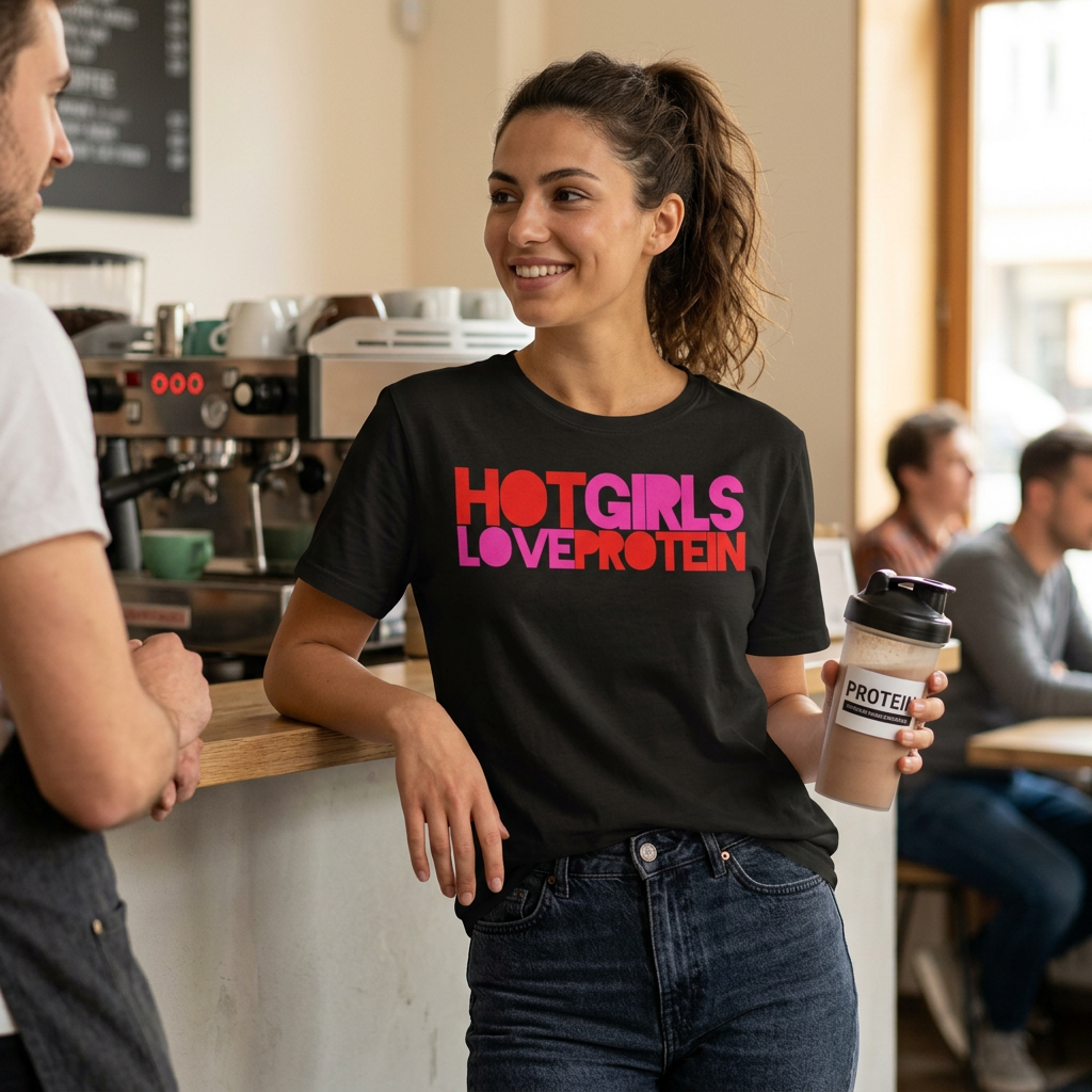 Tshirt "HOT GIRLS LOVE PROTEIN"