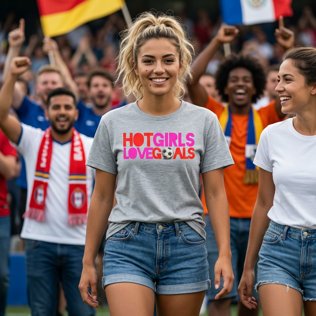 T Shirt "HOT GIRLS LOVE GOALS"