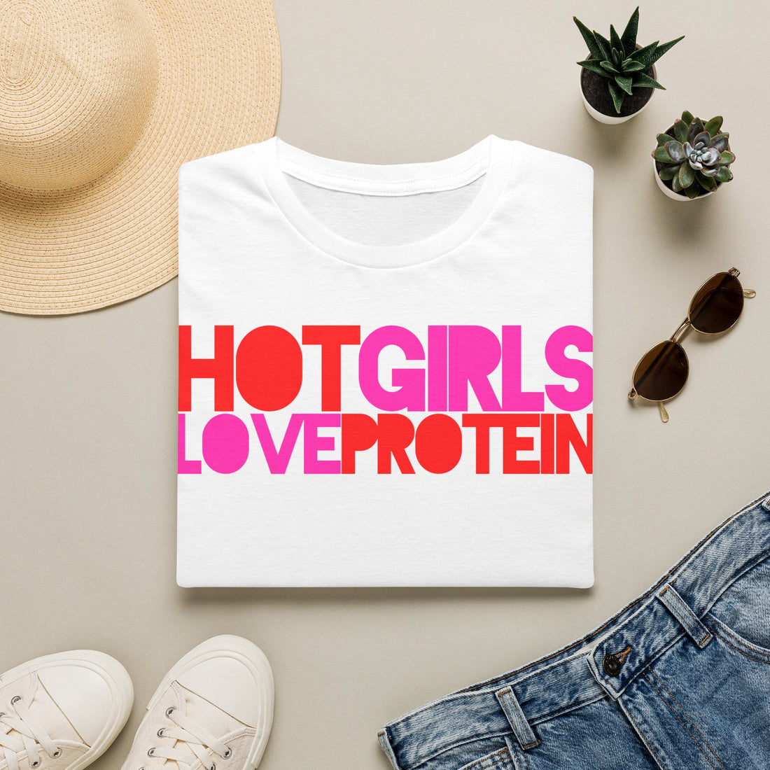 Tshirt "HOT GIRLS LOVE PROTEIN"