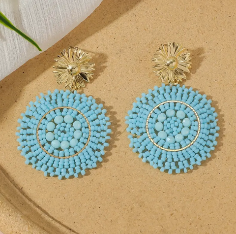 BOHO OHRRINGE HELLBLAU