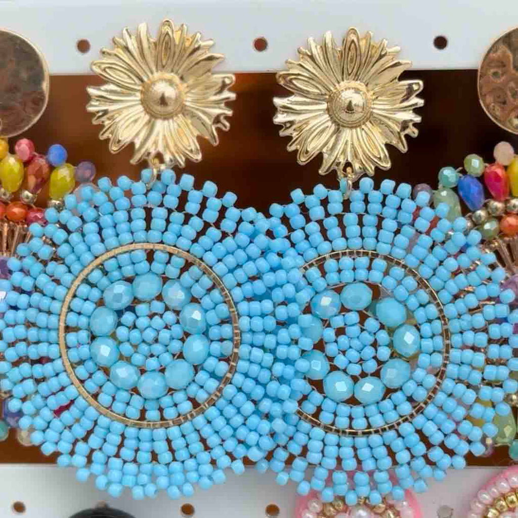 BOHO OHRRINGE HELLBLAU
