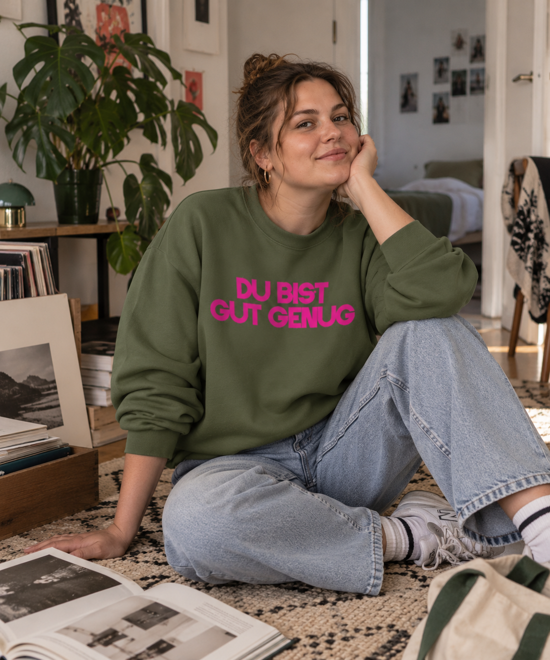 SWEATER "DU BIST GUT GENUG"