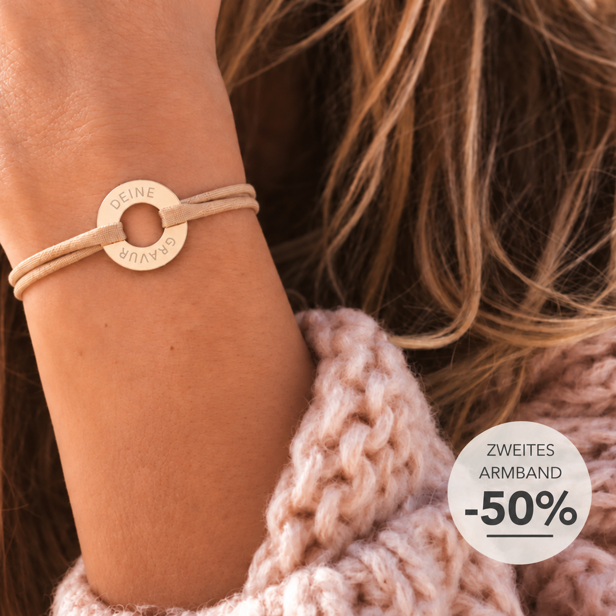 "N*FINITY" Armband groß / Deine Gravur