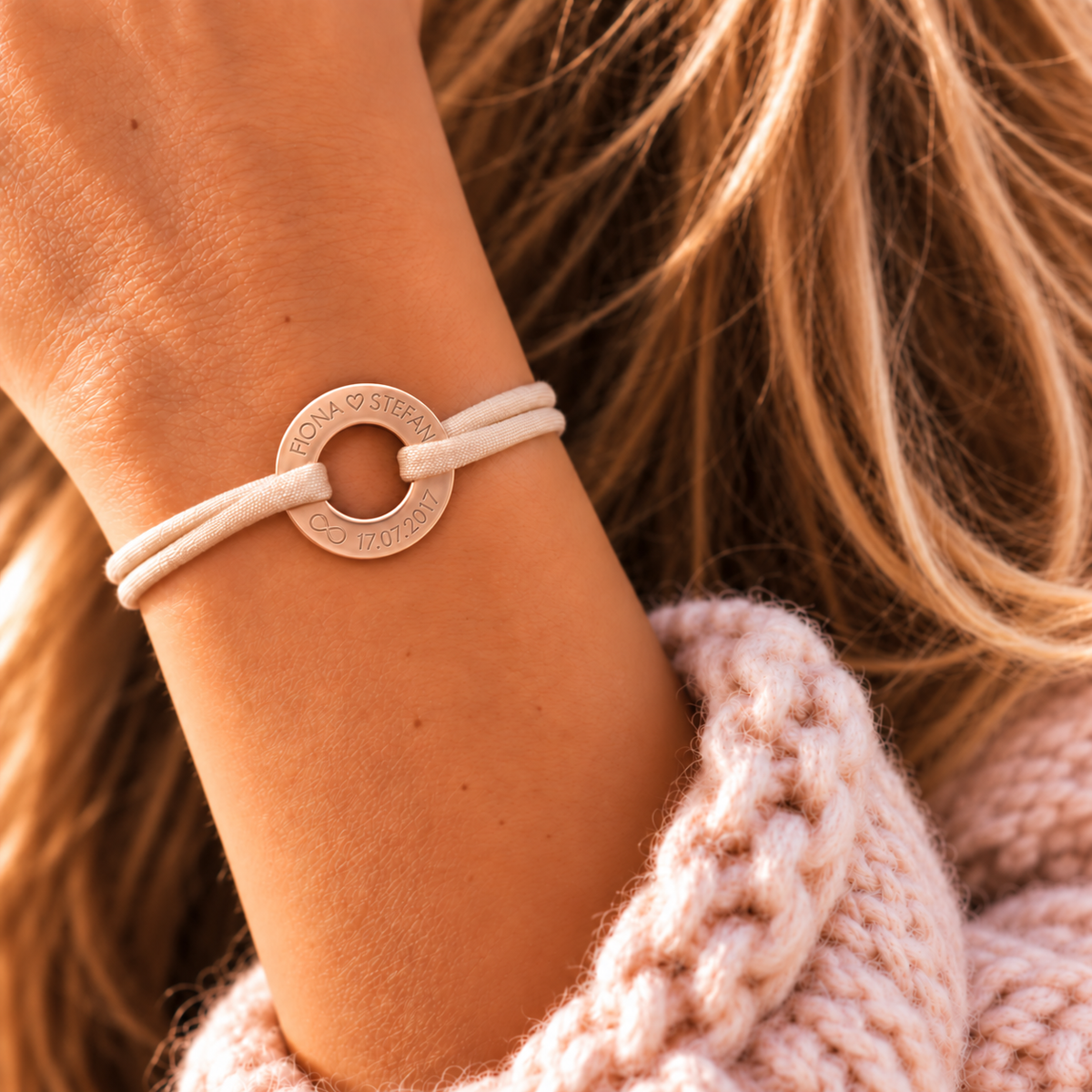 "N*FINITY" Armband groß / Deine Gravur