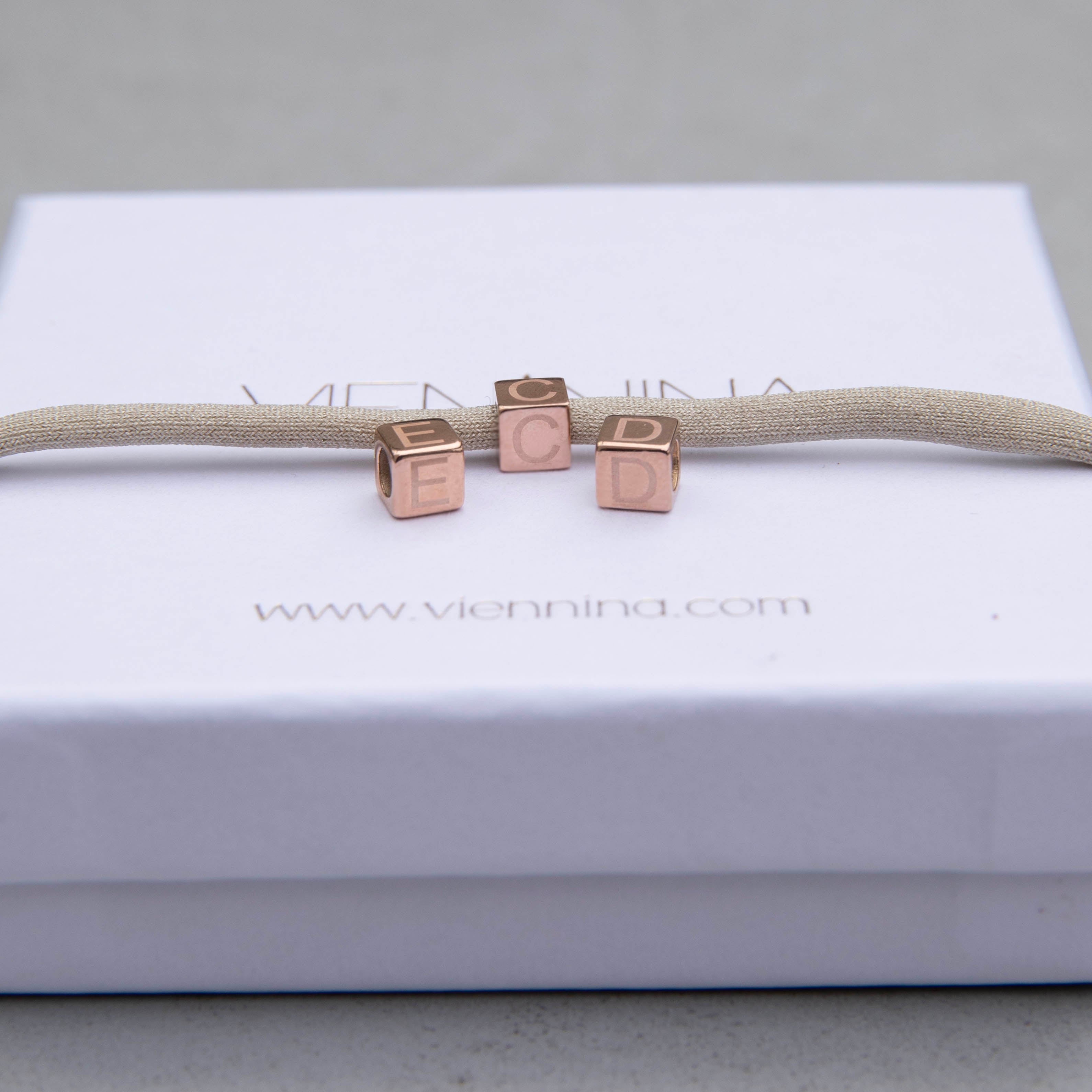 N*ITIAL Armband Buchstaben rosegold