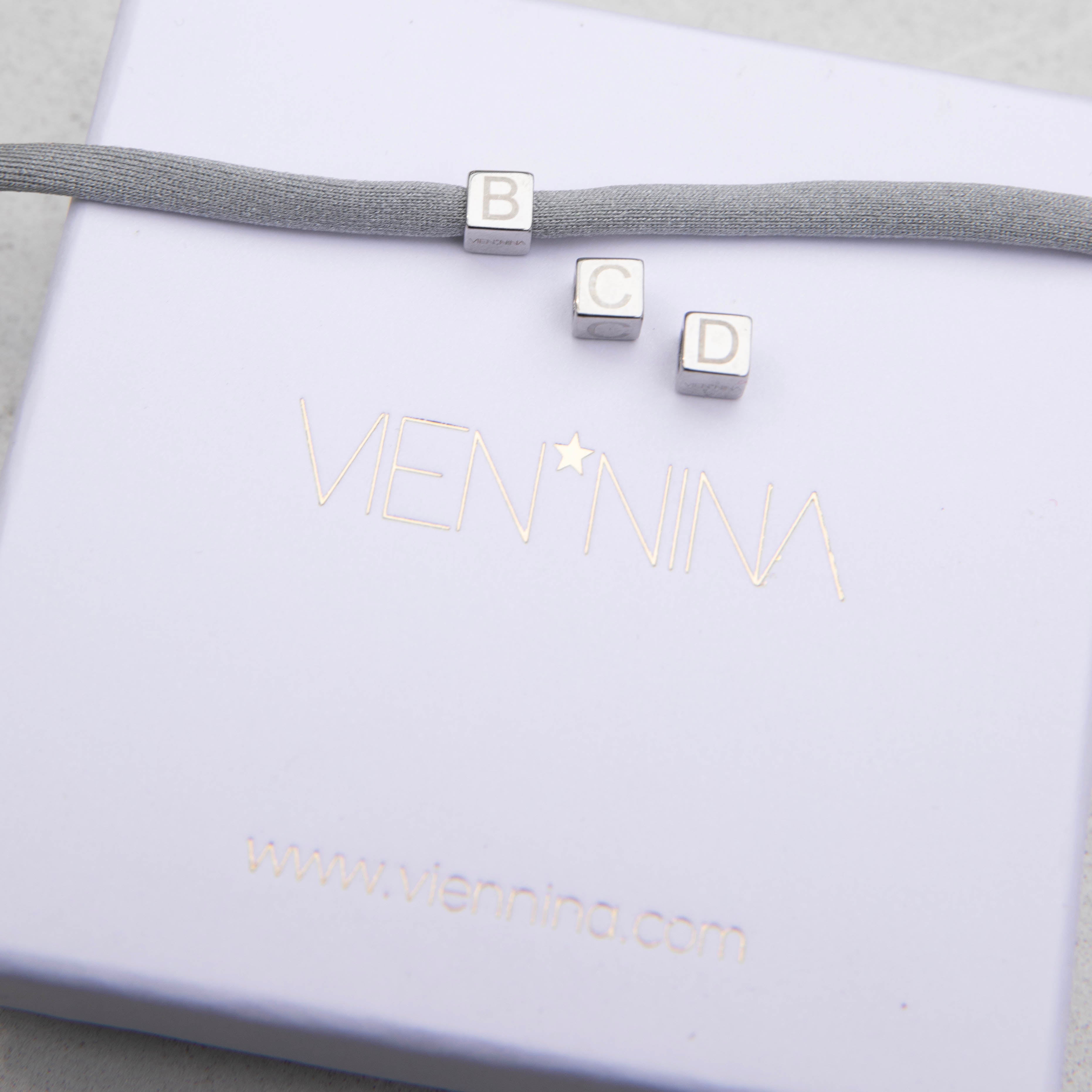 N*ITIAL Armband silber Buchstaben