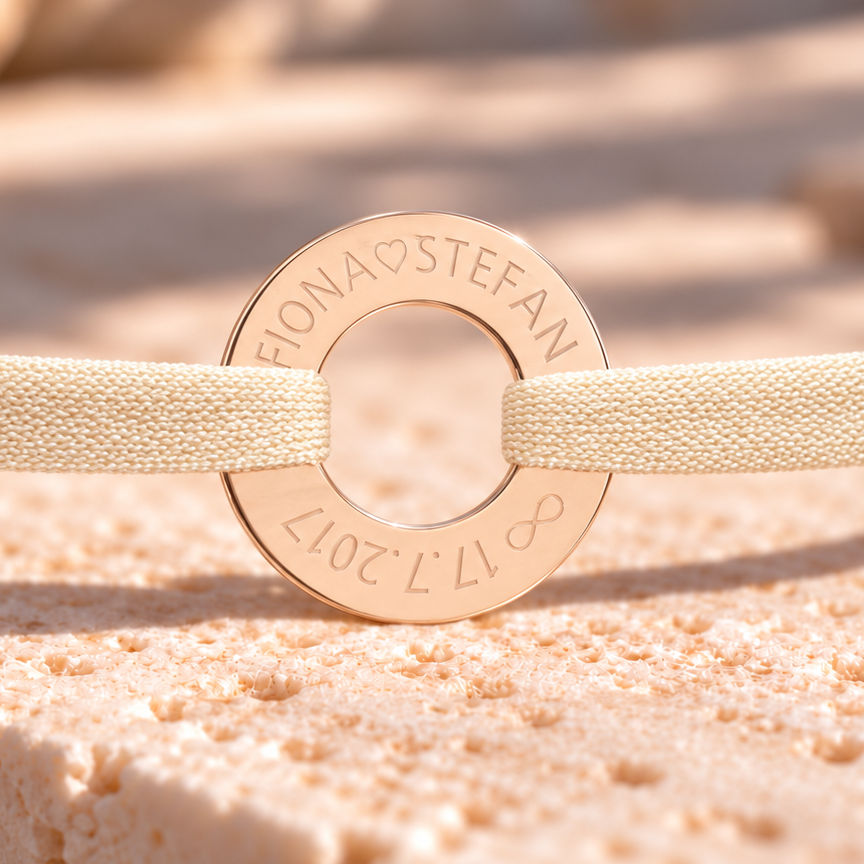 "N*FINITY" Armband groß / Deine Gravur