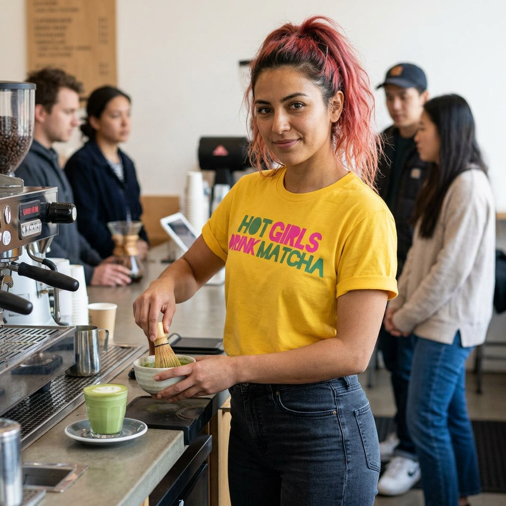 T Shirt "HOT GIRLS DRINK MATCHA"