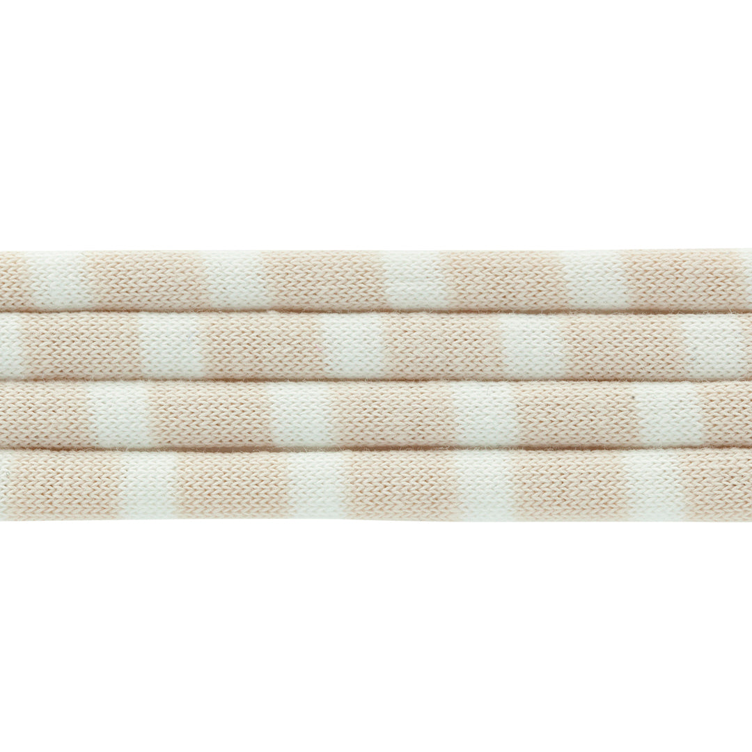 Beige-Weiß gestreift