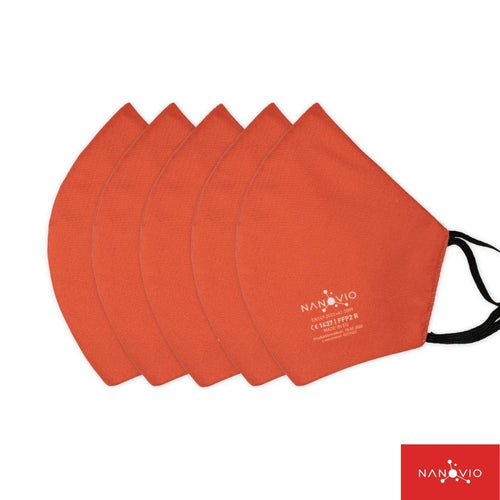 Waschmaschinenfeste FFP2 Nano Maske aus Europa ''ORANGE''
