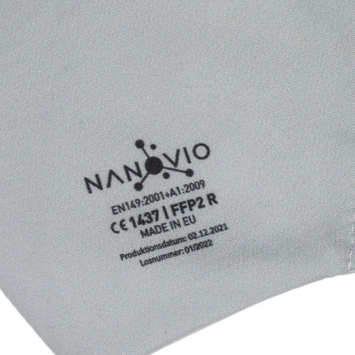 Waschmaschinenfeste FFP2 Nano Maske aus Europa ''SILVER''